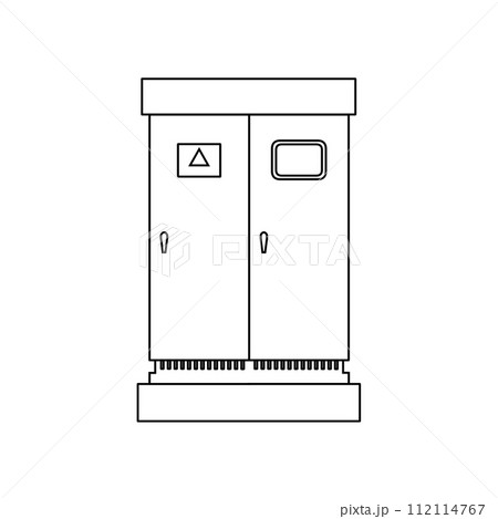 キュービクル式高圧受電設備の線画 112114767