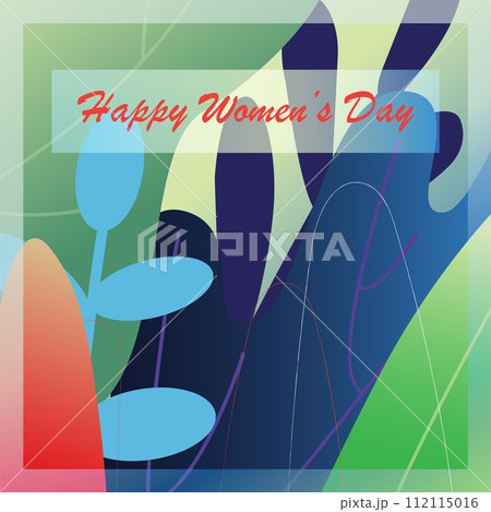 International Women's Day greeting card. Calligraphic hand written phrase and flourish design. International Women's Day greeting card. Calligraphic hand written phrase and flourish design. 112115016