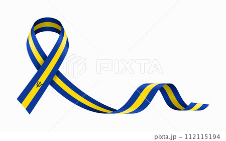 Barbados flag stripe ribbon wavy background layout. Vector illustration. 112115194