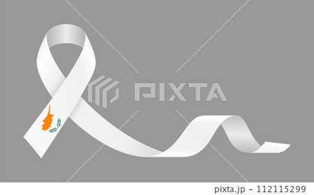 Cypriot flag stripe ribbon wavy background layout. Vector illustration. Cypriot flag stripe ribbon wavy background layout. Vector illustration. 112115299