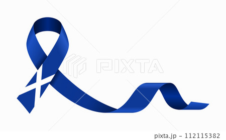 Scottish flag stripe ribbon wavy background layout. Vector illustration. Scottish flag stripe ribbon wavy background layout. Vector illustration. 112115382