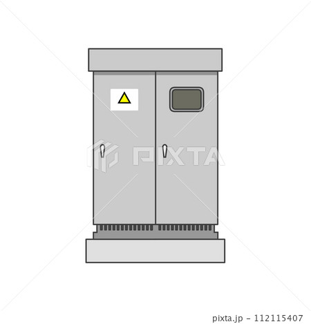 灰色のキュービクル式高圧受電設備 灰色のキュービクル式高圧受電設備 112115407