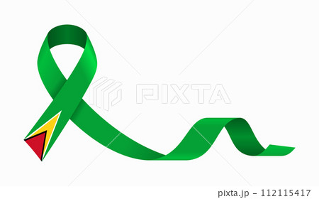 Guyana flag stripe ribbon wavy background layout. Vector illustration. Guyana flag stripe ribbon wavy background layout. Vector illustration. 112115417