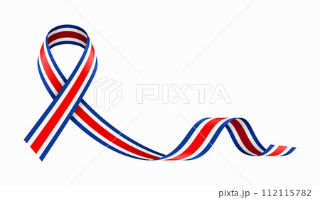 Costa Rican flag stripe ribbon wavy background layout. Vector illustration. Costa Rican flag stripe ribbon wavy background layout. Vector illustration. 112115782