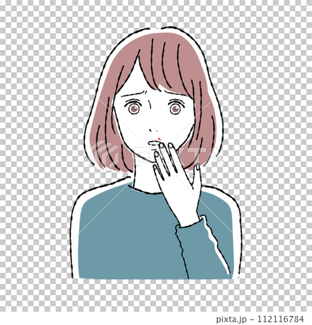 口唇ヘルペス 口唇ヘルペス 112116784