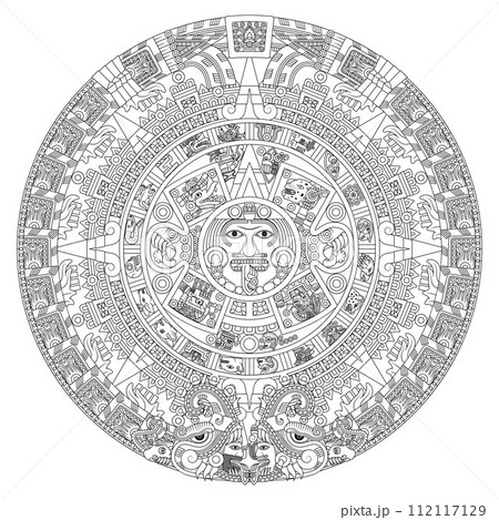 Solar calendar of the ancient Aztec civilization 112117129