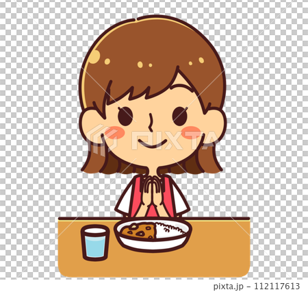 製作 itadakimasu 咖哩插畫素材的女孩 製作 itadakimasu 咖哩插畫素材的女孩 112117613