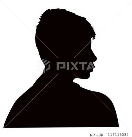 a boy head silhouette vector a boy head silhouette vector 112118033