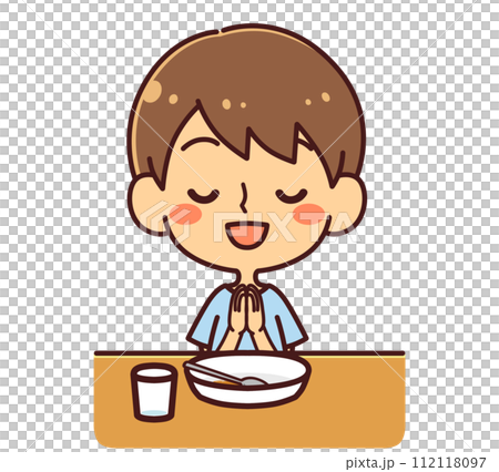 男孩提供盛宴咖哩插畫素材 112118097