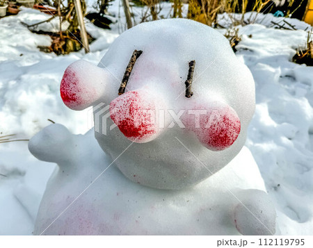 元日の雪だるま 元日の雪だるま 112119795