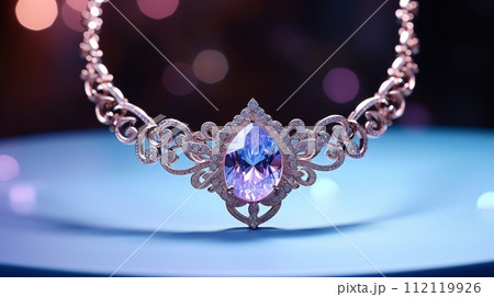 Jewel necklace, jouvillerie, neck ornament, costume jewelry , luxury luggage object, luxe gift . Jewel necklace, jouvillerie, neck ornament, costume jewelry , luxury luggage object, luxe gift . 112119926