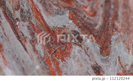 Glitter fluid splash marble paint texture brown 112120244