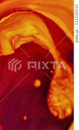 Glitter fluid paint bubbles golden red blend wave Glitter fluid paint bubbles golden red blend wave 112120310