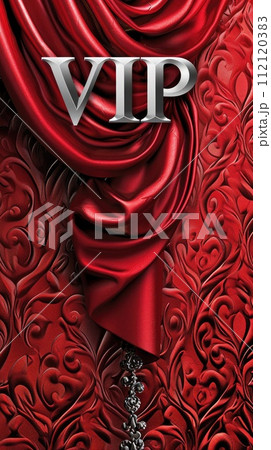 Vip v.i.p. sign logo text: a sophisticated blend on busines card, banner, and background, encapsulating exclusivity and luxury for an elite and distinguished corporate identity. 112120383