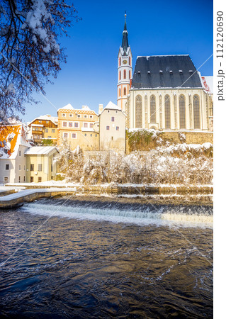View of Cesky Krumlov in winter, Czech Republic. View of Cesky Krumlov in winter, Czech Republic. 112120690