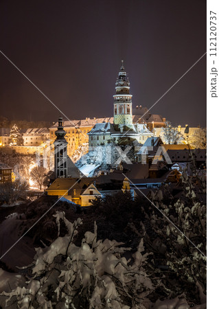 View of Cesky Krumlov in winter, Czech Republic. View of Cesky Krumlov in winter, Czech Republic. 112120737