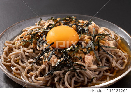 ツナと納豆の冷やし蕎麦 ツナと納豆の冷やし蕎麦 112121263