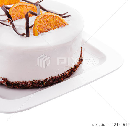 Delicious yogurt cake with oranges and cream Delicious yogurt cake with oranges and cream 112121615