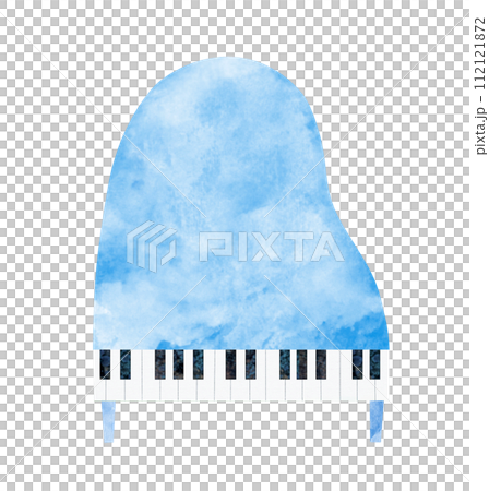 watercolor style piano 112121872
