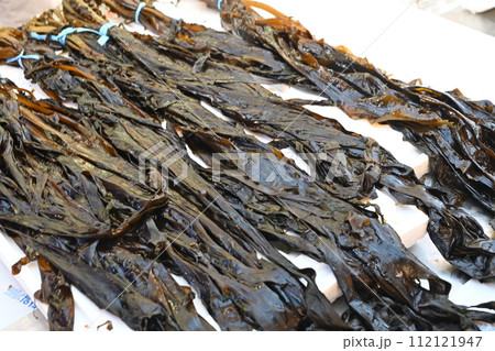 Korea seafood. sea mustard, seaweed drying seaweed Korea seafood. sea mustard, seaweed drying seaweed 112121947