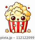 Illustration vector cartoon cute of popcorn 112122099
