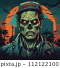 Illustration zombie funky with hat 112122100