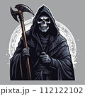 Impressive grim reaper angry vector illustration 112122102