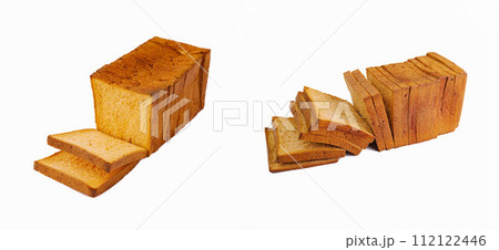 Slices toast bread isolated on white background Slices toast bread isolated on white background 112122446