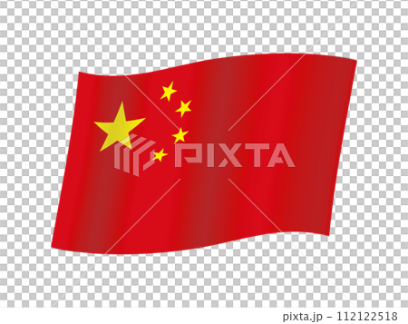 風にはためく中国の国旗 風にはためく中国の国旗 112122518