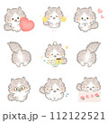 ふんわりかわいい長毛猫のセット① 112122521