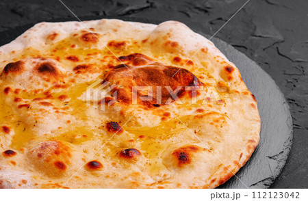 Italian traditional focaccia bread baking 112123042