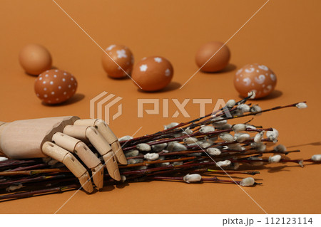 Spring holiday - Easter, concept of Easter with willow 112123114