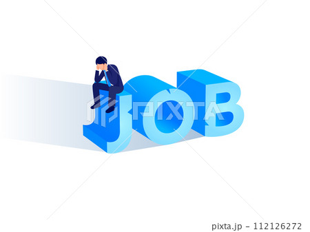 仕事で悩むビジネスマン 112126272