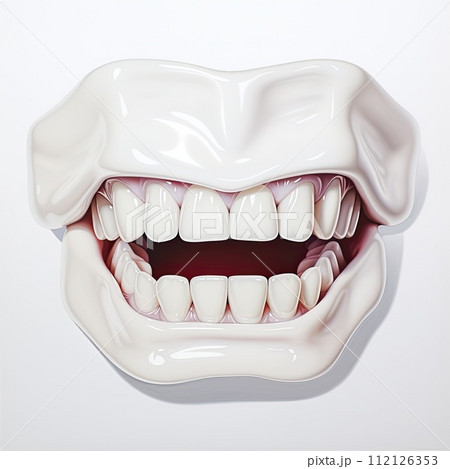 AI-generated content. white tooth on a white background 112126353