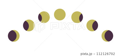Moon phases and eclipse, mystic and magic symbol 112126702