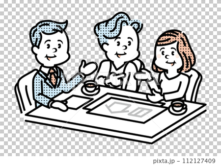 Businessmen making business talks Businessmen making business talks 112127409