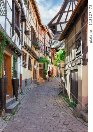 street in the commune of Eguisheim France street in the commune of Eguisheim France 112127472