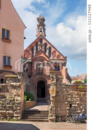 old Chapelle Saint Leon in the village of Eguisheim 112127498