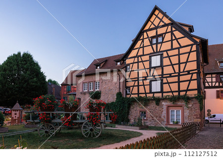 evening street Turckheim in France evening street Turckheim in France 112127512
