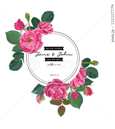 You are invited, wedding invitation card vector 112127774