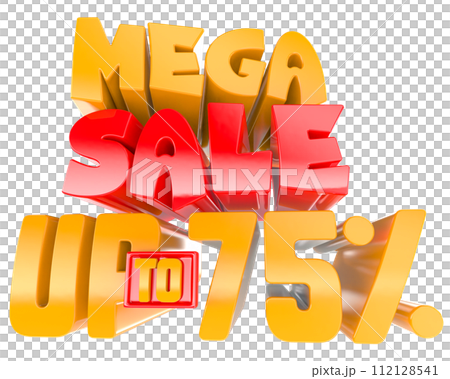 Mega Sale Discount Up To Percent 3D Render 112128541
