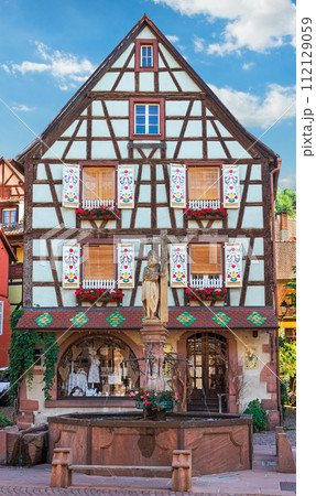 colorful street in Kaysersberg colorful street in Kaysersberg 112129059