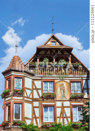beautiful farce houses in the city of Kaysersberg 112129061