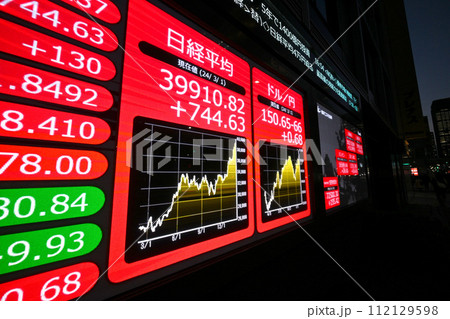 バブル後の最高値を抜き4万円に迫る日経平均株価 112129598