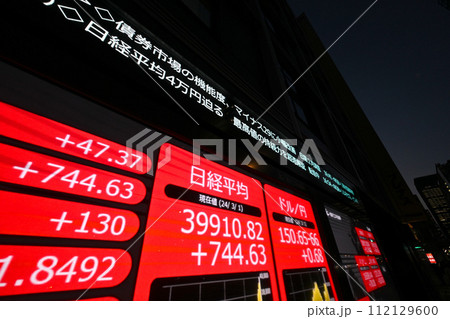 バブル後の最高値を抜き4万円に迫る日経平均株価 112129600