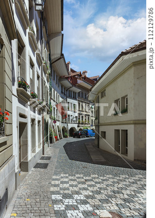Beautiful street of old town Bern Beautiful street of old town Bern 112129786