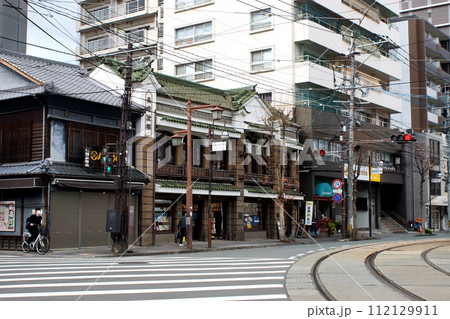 熊本市中央区新町　城下町のレトロな町並み 112129911