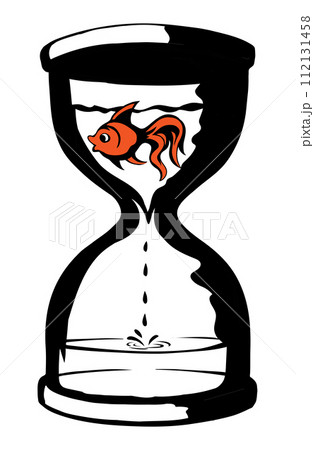 Fish in the hourglass. Vector drawing Fish in the hourglass. Vector drawing 112131458
