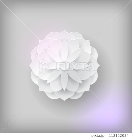 Paper volume flower light background 112132024