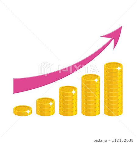 Profit growth cartoon style isolated 112132039